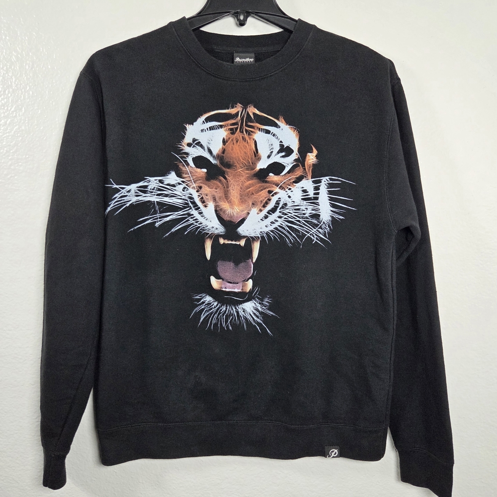 Primitive Tiger Graphic Sweatshirt Black Crewneck Men’s Medium